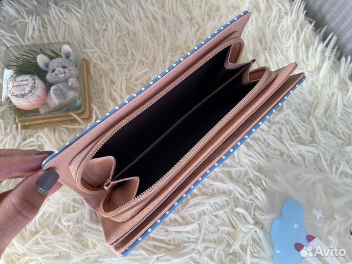 Кошелек для девочки розовый с котиком