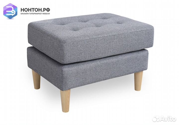 Пуф Гарнет серый