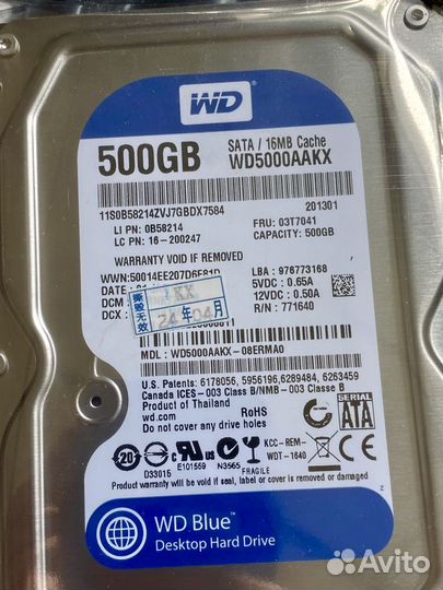 Жесткий диск hdd 500 Гб