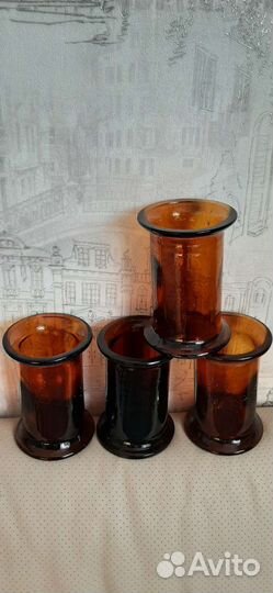 Ретро банка СССР/ колба медицинская тёмное стекло