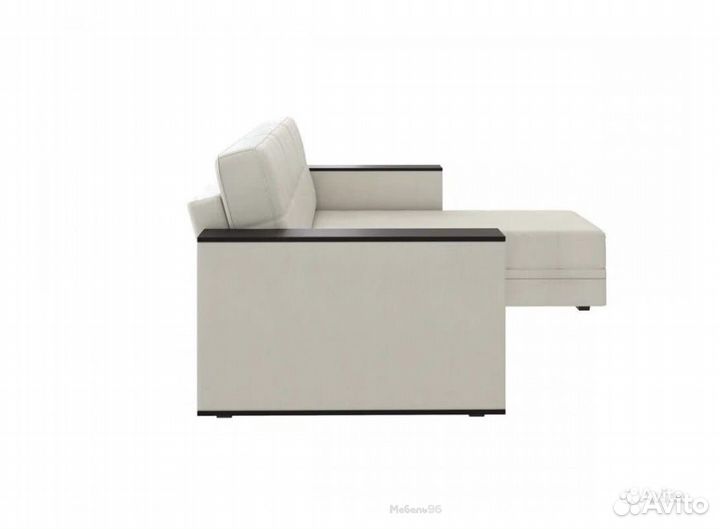 Диван угловой Атлант без столика кожзам бежевый (к