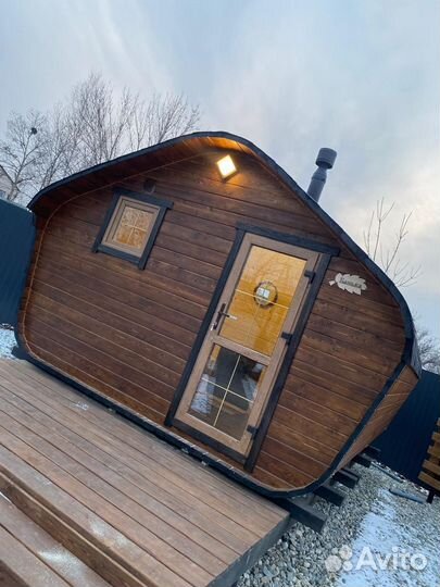 Баня с чаном на дровах