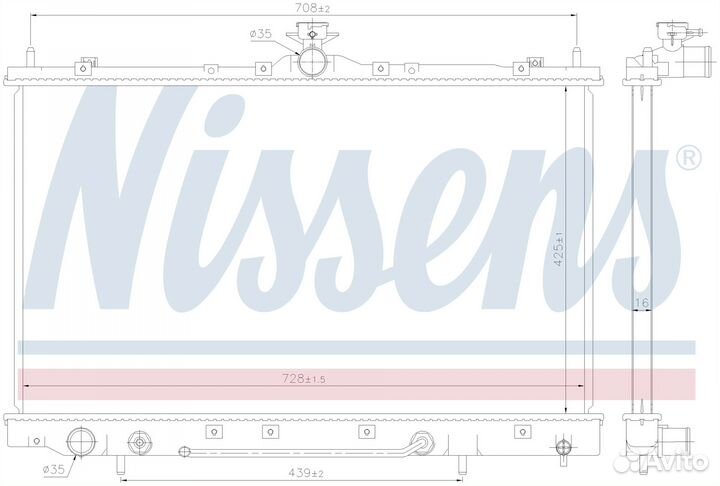 Радиатор охлаждения двс mitsubishi grandis (2004)