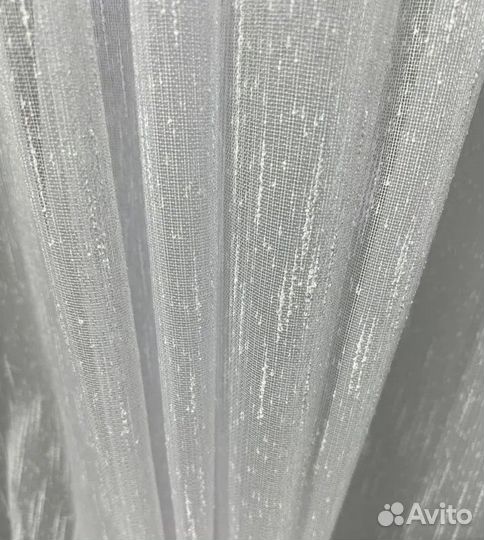 Тюль лён дождик