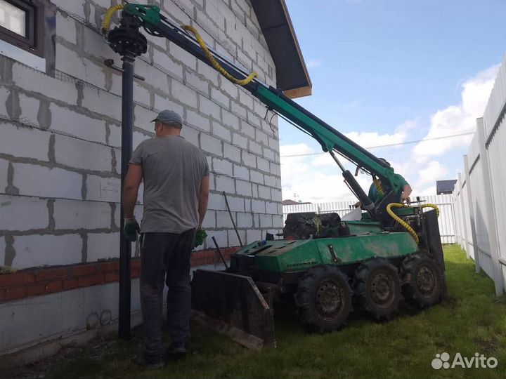 Винтовые сваи с установкой