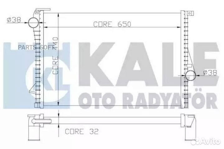 Kale 348600 348600 радиатор системы охлаждения\ BM