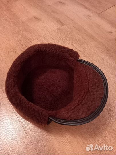 Мужская шапка новая ушанка натур.мех и дубл. кожа