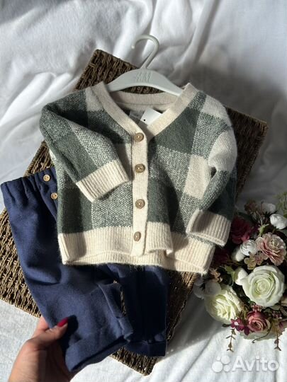 Кардиган штаны hm на мальчика 68