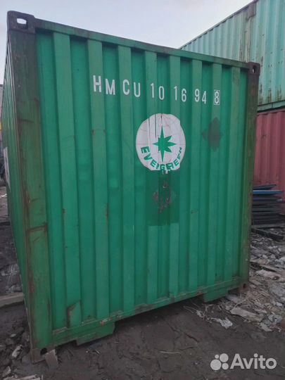 Морской контейнер 20 футов зеленый
