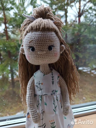 Кукла вязанная,ручная работа, кукла амигуруми