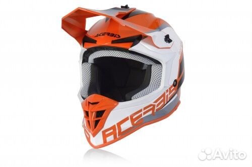 Мотошлем Acerbis linear Orange/White 2023