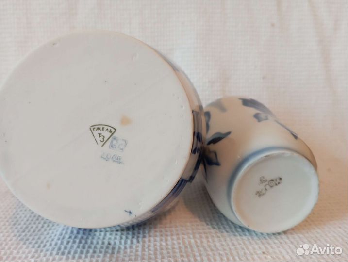 Кувшин и чайница Гжель