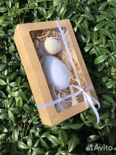 Вязаная игрушка овечка-сплюшка