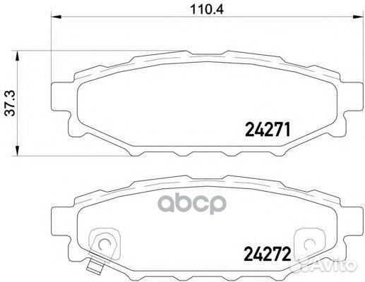 Колодки тормозные дисковые зад P78020 Brembo
