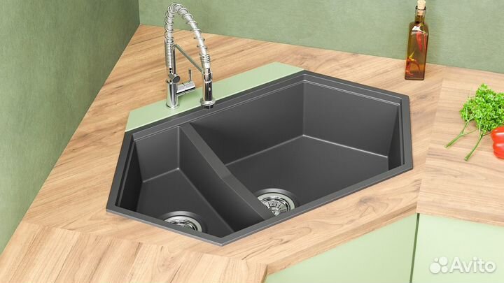 Kit Kraken мойка пятиугольная с сифонами