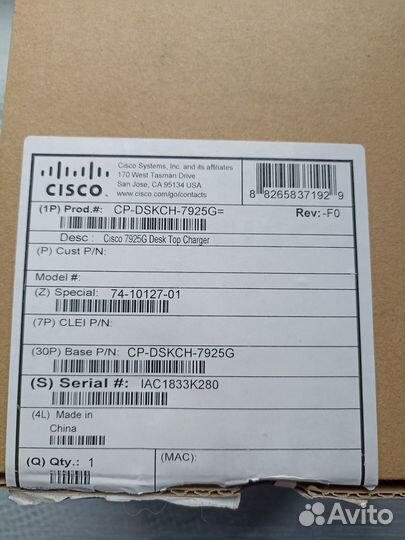 Телефоны Cisco 7925G
