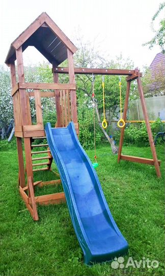 Детский комплекс, горка и качели