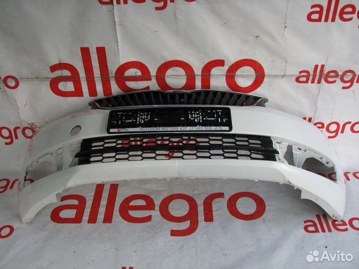 Skoda Rapid бампер передний 2014+