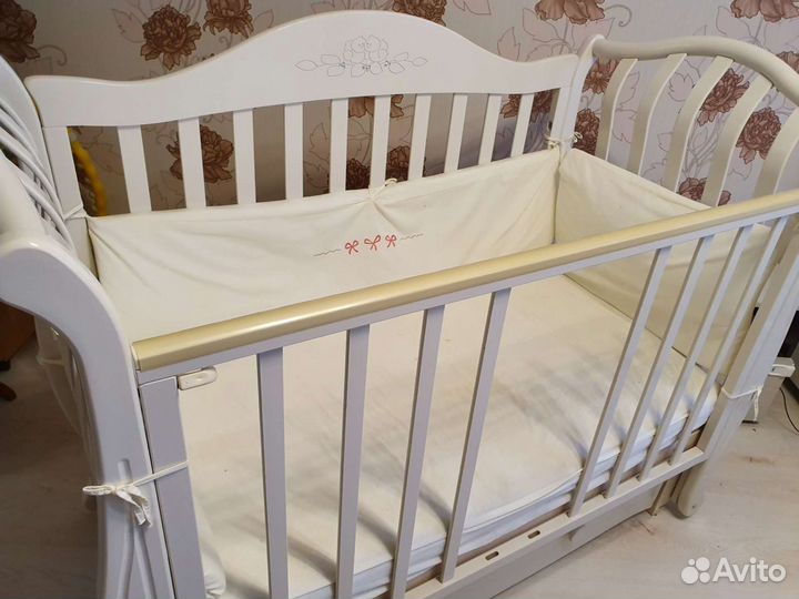 Комплект кроватка + комод Красная Звезда Птички