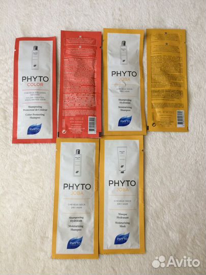 Набор из 6 шт миниатюры шампуней phyto