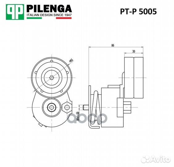 Натяжитель ремня приводного в сборе PT-P 5005