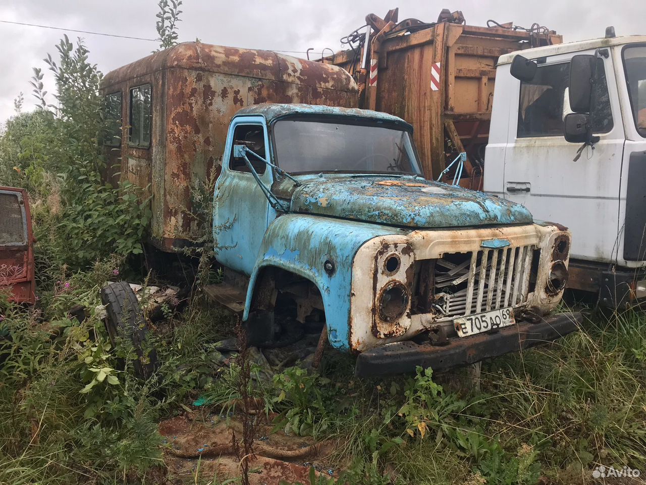 е705ао69, GAZ 52/53 (Tver Oblast) License plate Russia