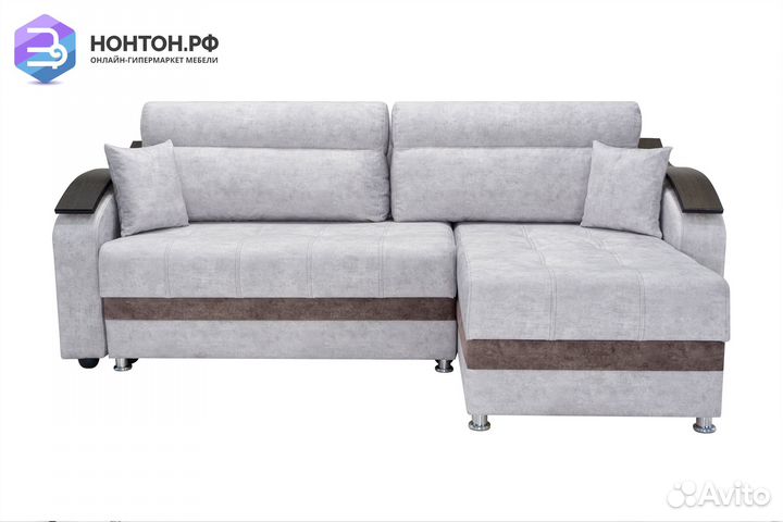 Диван угловой тик-так Милан бежевый