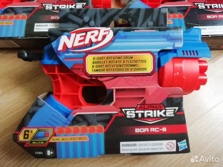 Новый Бластер Нёрф Альфа Страйк Кобра RC 6 E2984