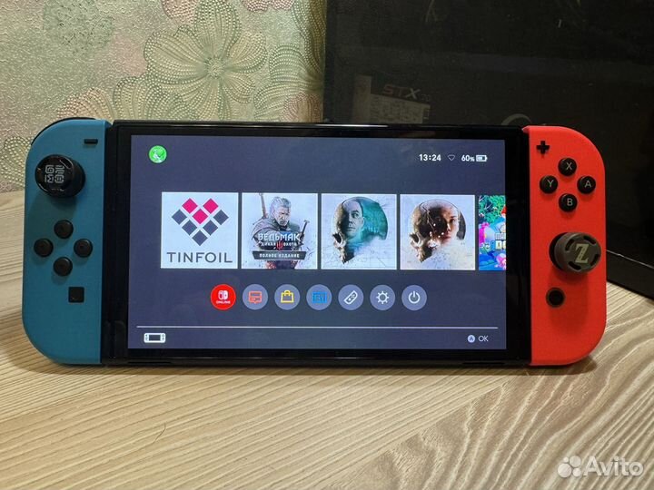 Nintendo switch oled прошитая 512гб идеал