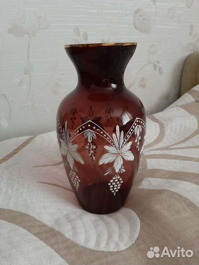 Ваза ссср,марганцевое стекло
