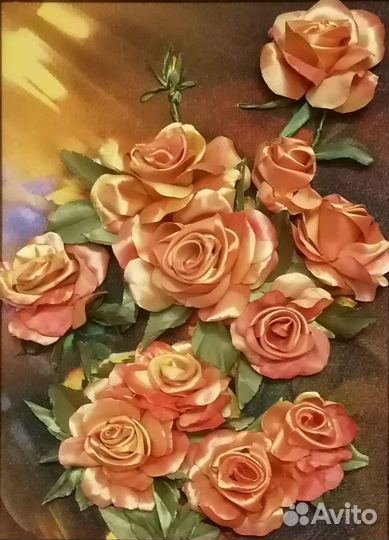 Картины вышитые лентами