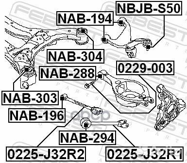 Болт с эксцентриком nissan 350Z Z33