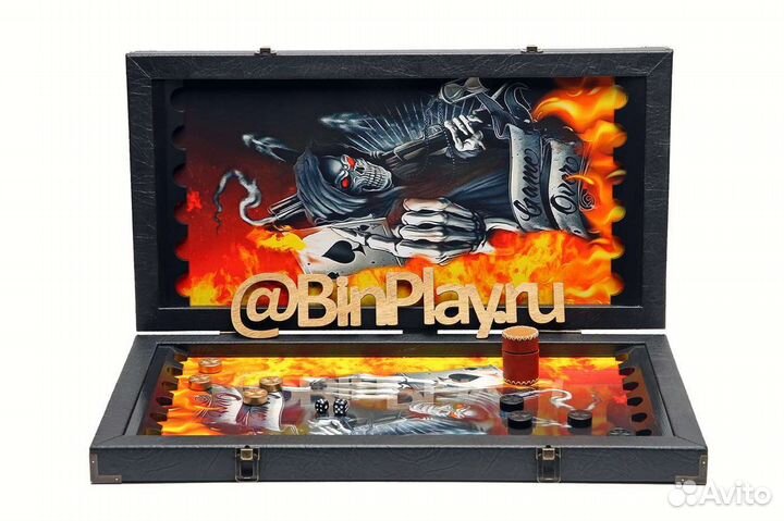 Нарды стеклянные Револьверы 3D