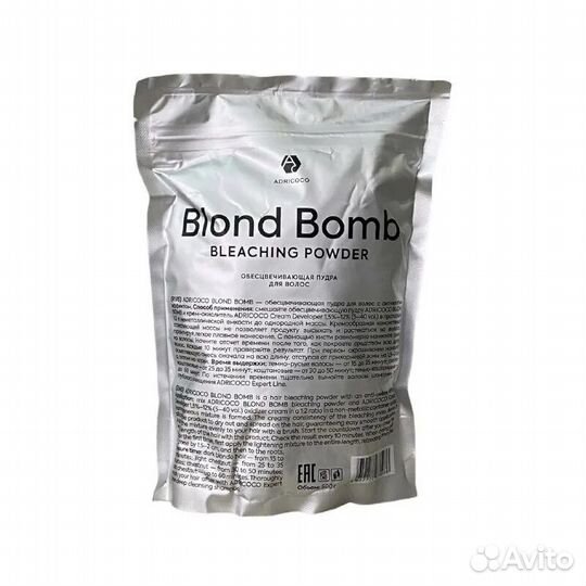 Обесцвечивающая пудра Blond Bomb adricoco
