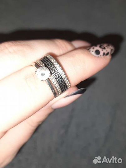 Кольцо серебро