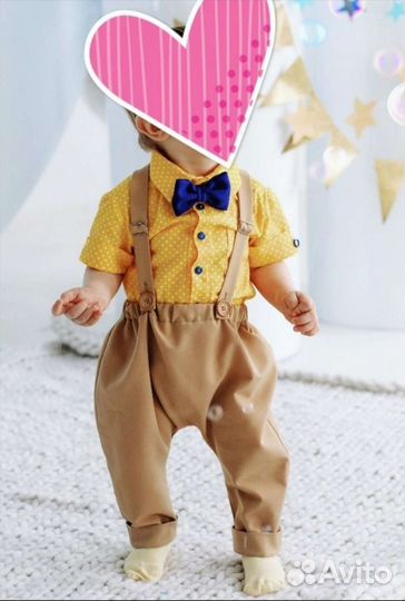 Рубашка, комтюм на годик, комтюм для фотоссесии