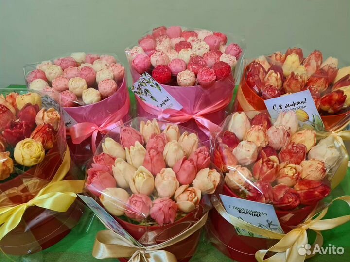 Шоколадные тюльпаны, шоколадные цветы