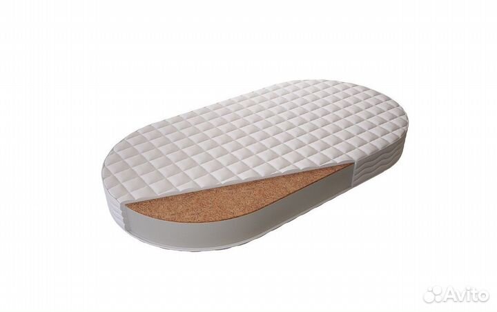 Матрас в кроватку овальный