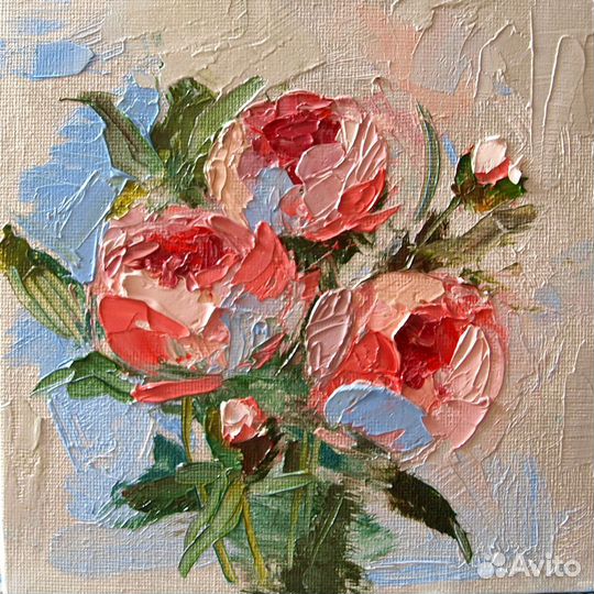 Картина маслом цветы 
