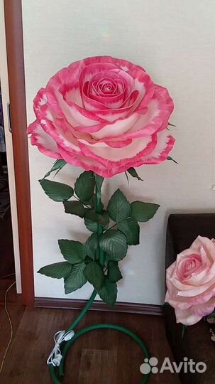 Роза светильник торшер ручной работы высота 140