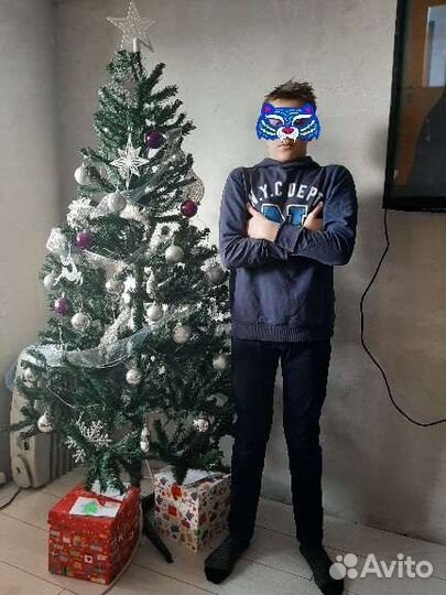 Елка искус 180 пвх + шары гирлянда в подарок