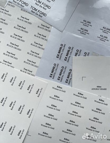 Наклейки для парфюма на распив