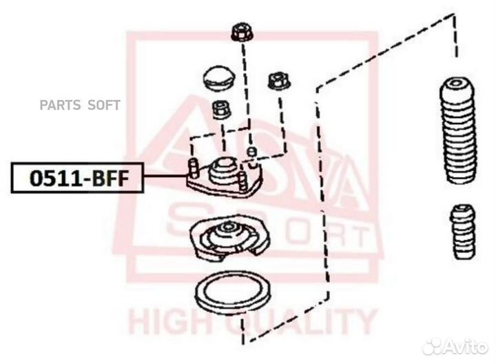Asva 0511-BFF опора амортизатора mazda bongo III