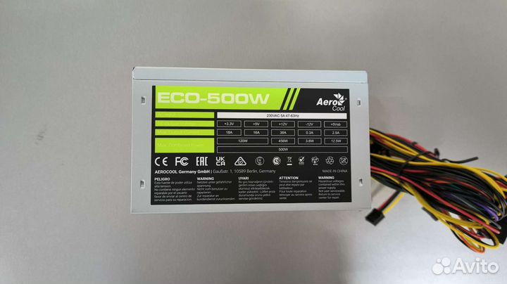 Блок питания Aero cool 500w
