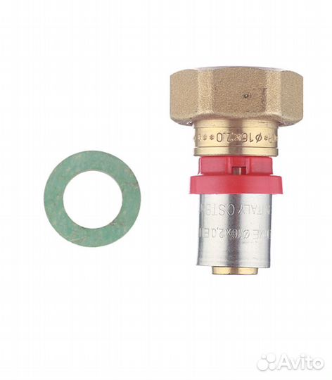 Соединитель прямой с накидной гайкой и плоской про