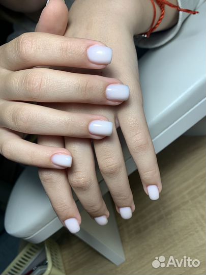 Комбинированный маникюр с укреплением