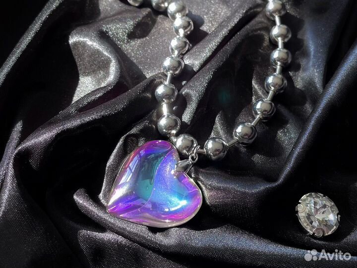 Чокер колье с подвеской сердце новый