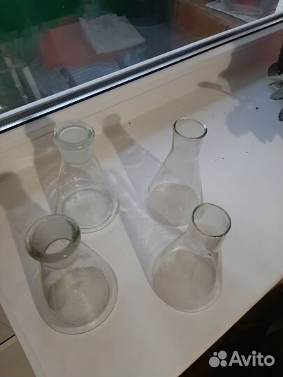 Колбы конические из термостойкого стекла СССР