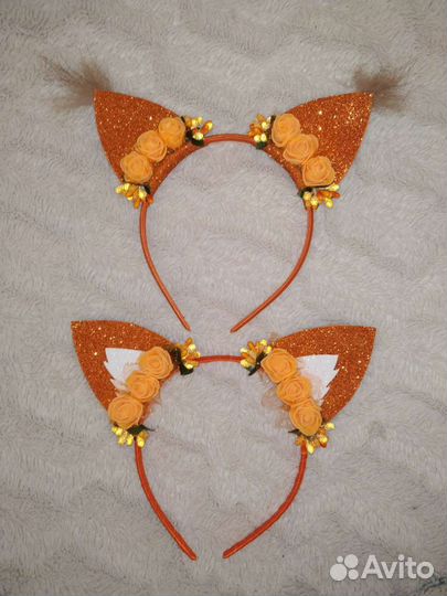 Ободок ушки белки, лисы, кошки мышки