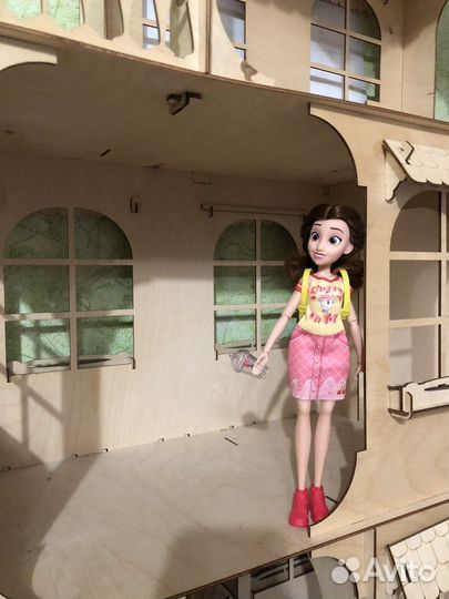 Дом кукольный с мебелью, для барби 115*83*30